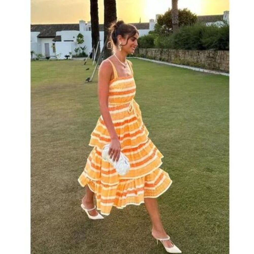 Worn Once. Zimmermann Lace Dresses AU 0 / US 4 orange